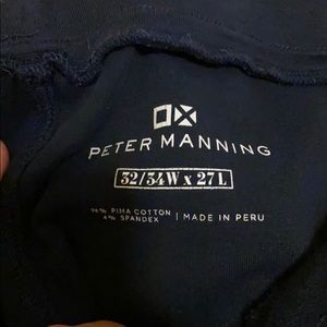Peter Manning Sweatpants 32/34 27 inch inseam navy
